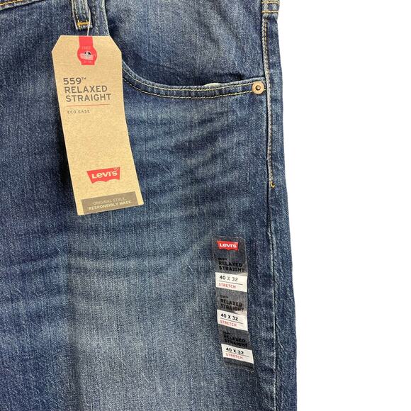 Levi's Men's Denim Pants 559 Relaxed Straight Size 40x32 Stretch - Picture 4 of 11